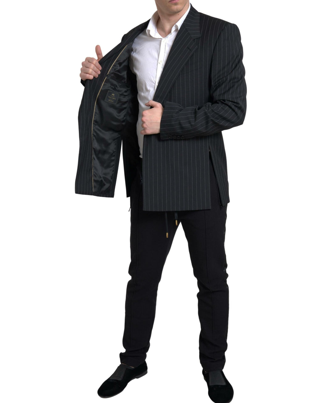 Dolce & Gabbana Dark Gray Single Breasted SICILIA Blazer