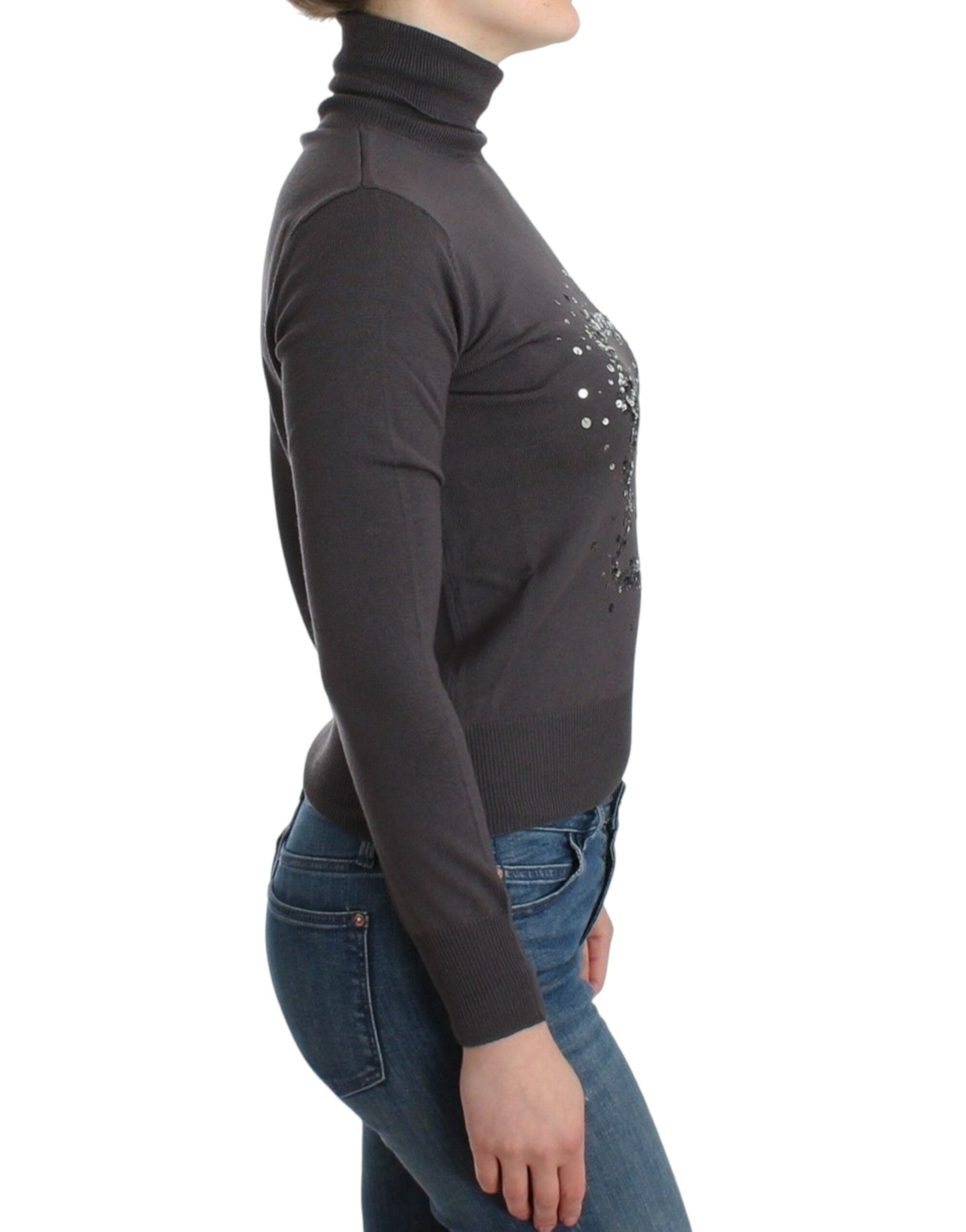 John Galliano Brown turtleneck cotton sweater