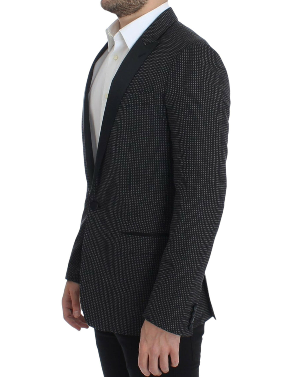 Dolce & Gabbana Dark Gray Wool Silk Slim MARTINI Jacket Blazer