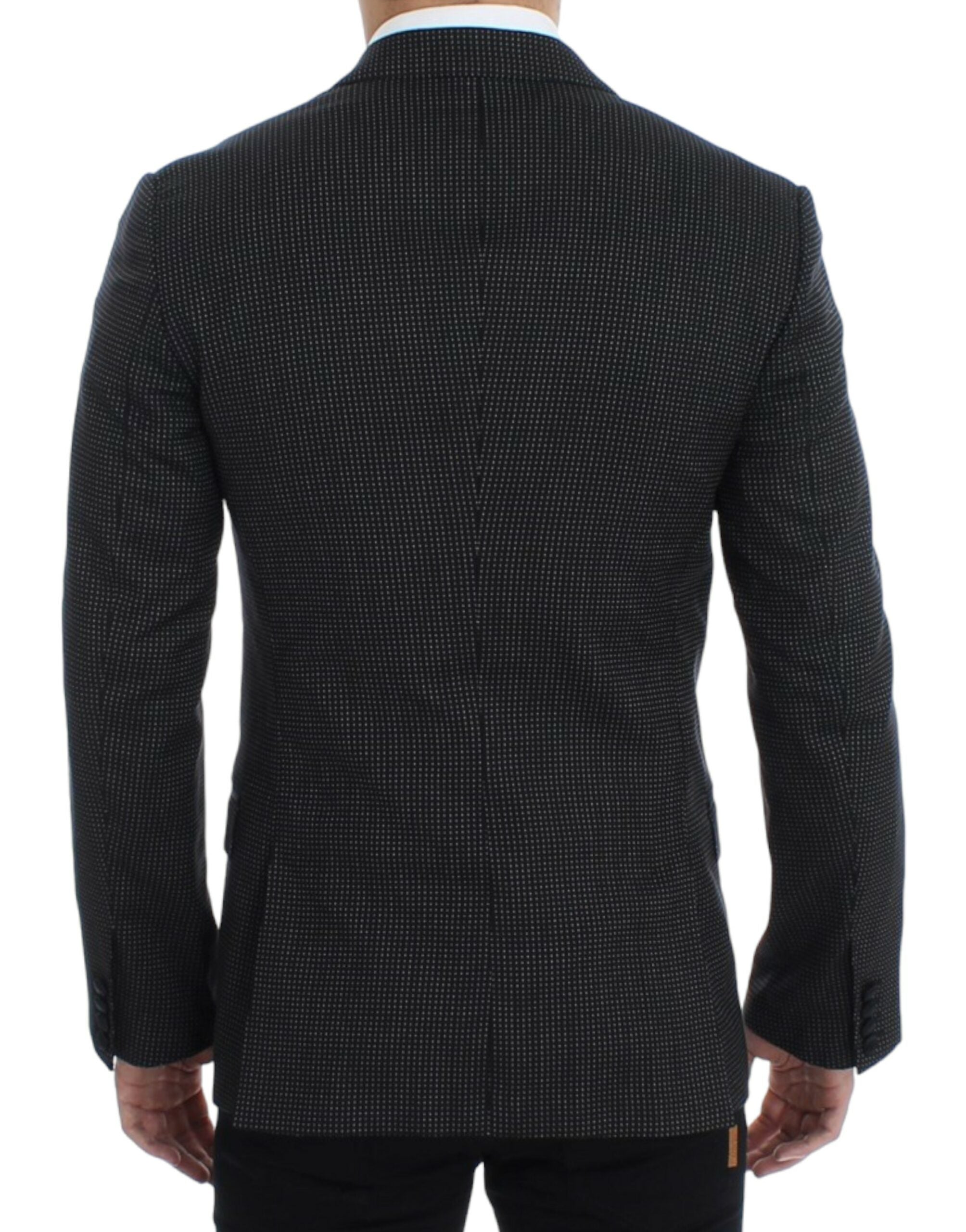 Dolce & Gabbana Dark Gray Wool Silk Slim MARTINI Jacket Blazer