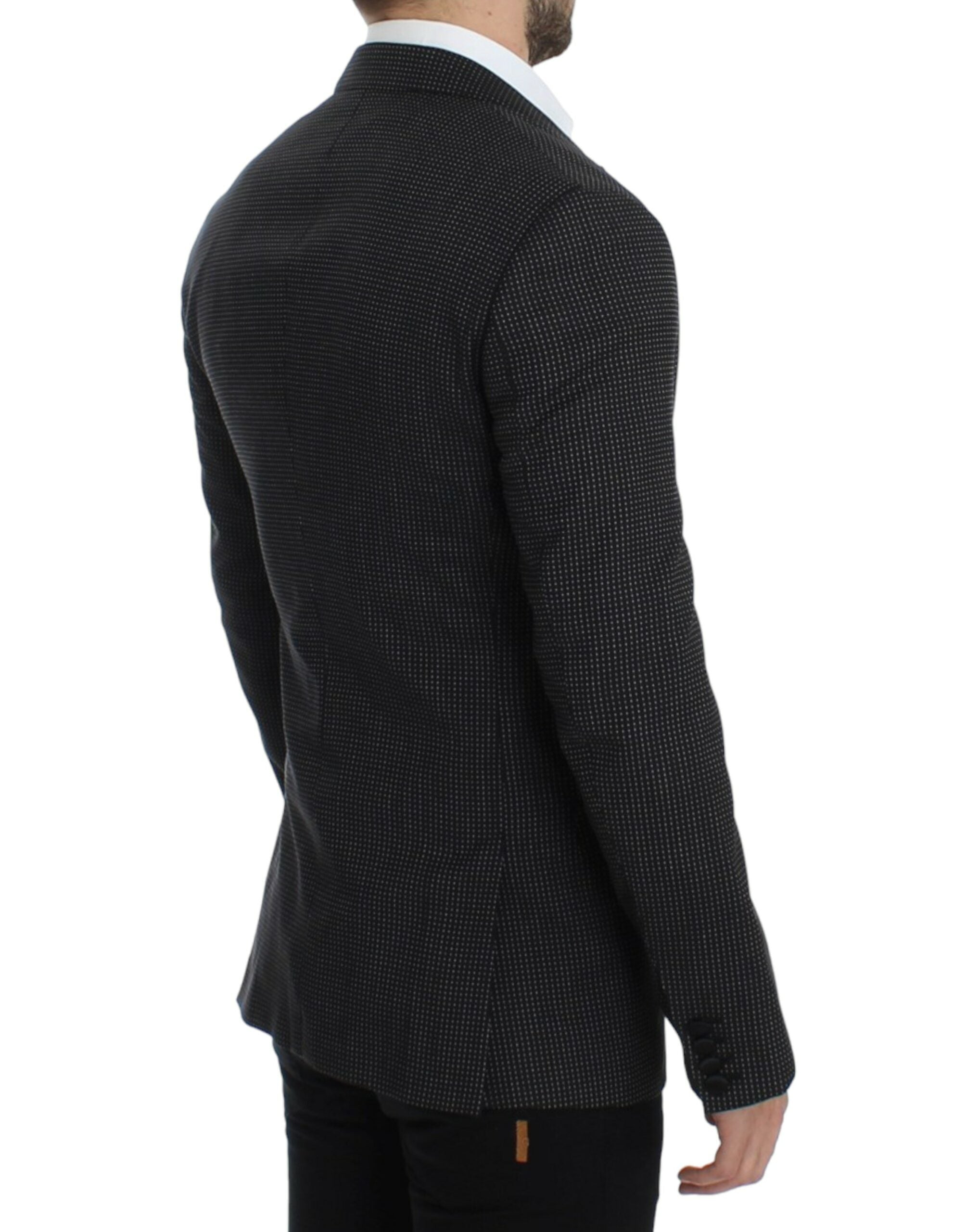 Dolce & Gabbana Dark Gray Wool Silk Slim MARTINI Jacket Blazer