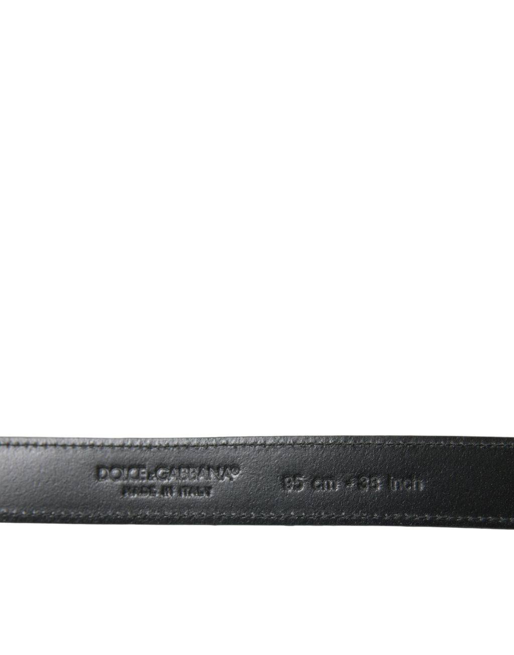 Dolce & Gabbana Black Leather Silver Metal Buckle Belt
