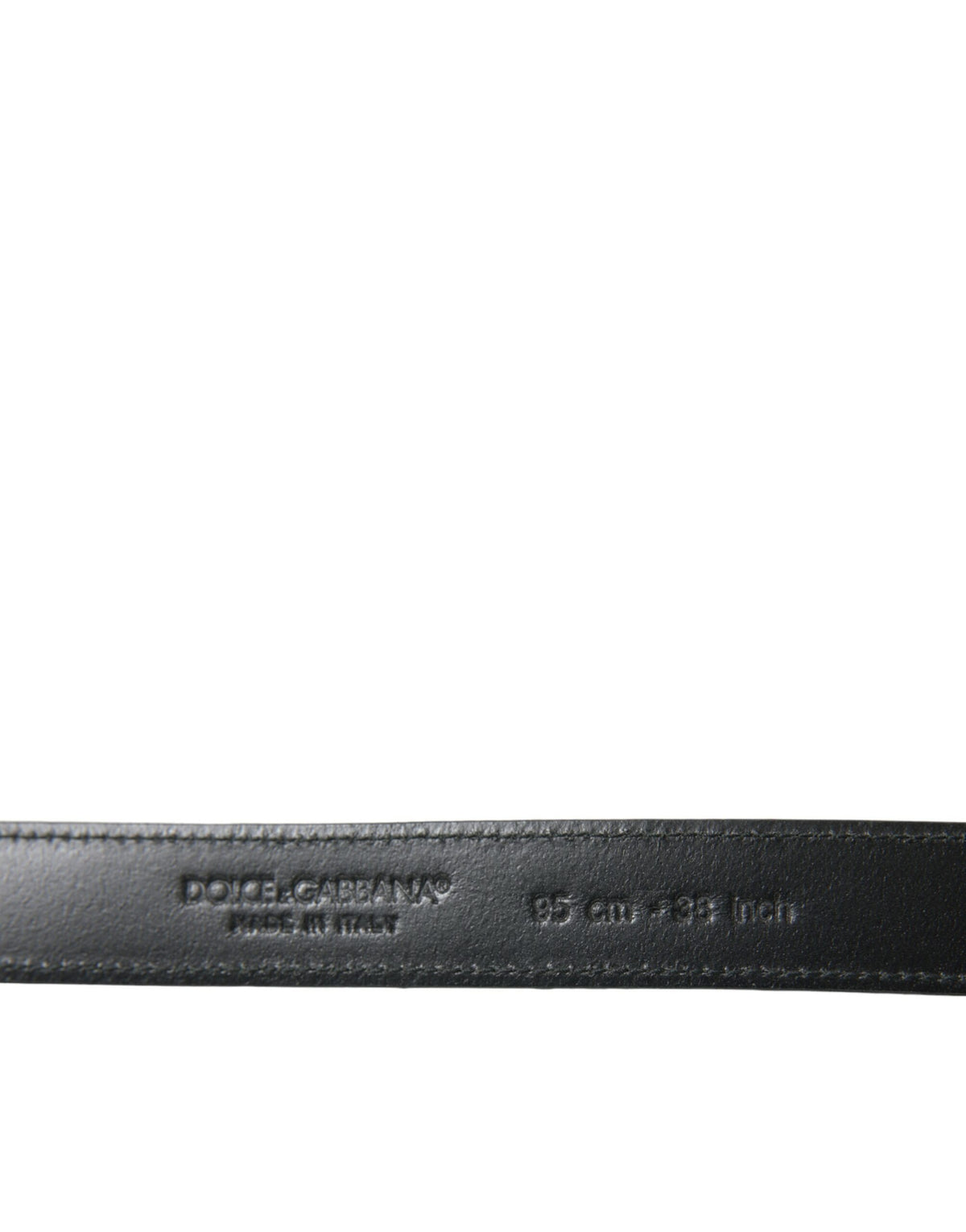 Dolce & Gabbana Black Leather Silver Metal Buckle Belt
