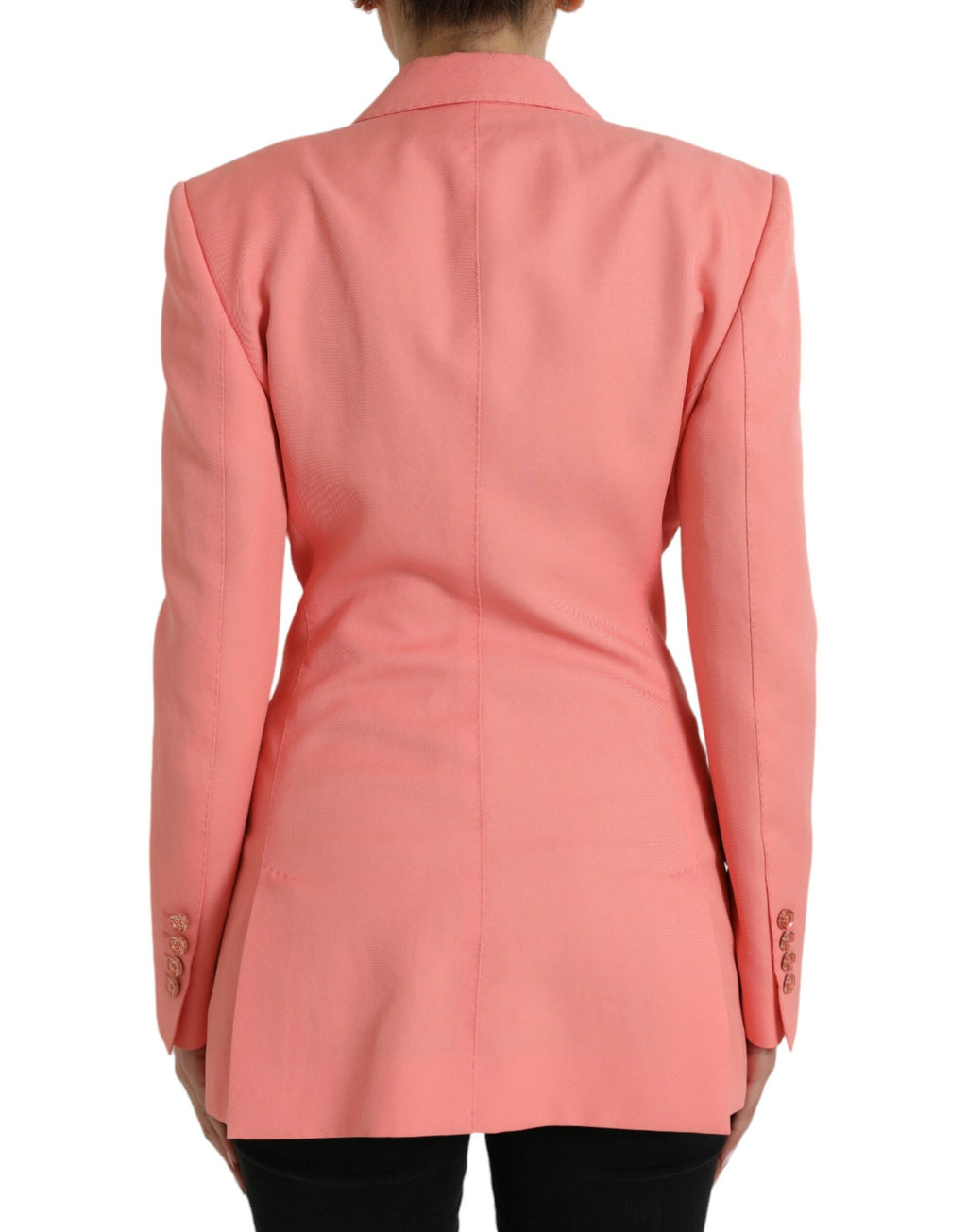 Dolce & Gabbana Pink Polyester Single Breasted Blazer Jacket