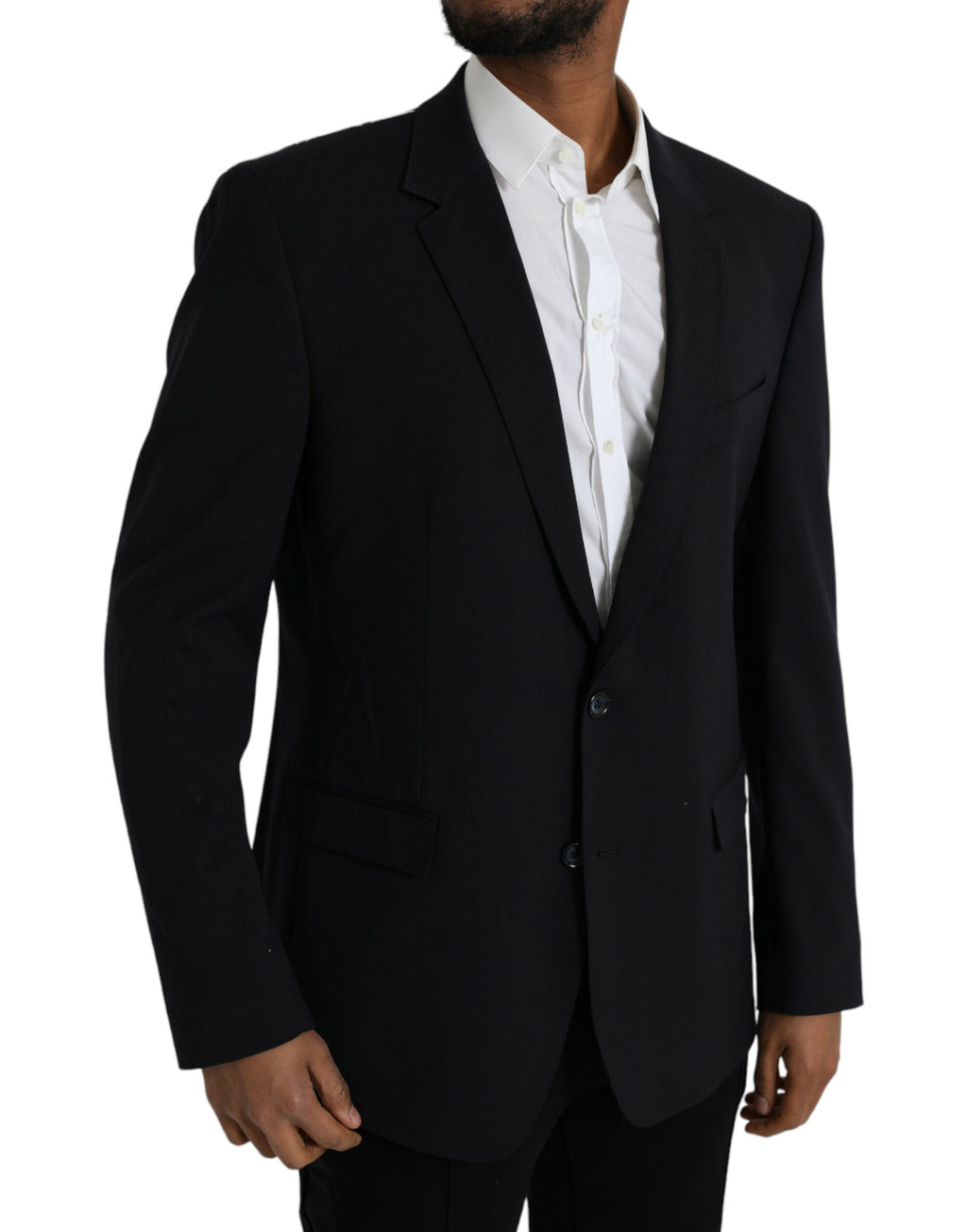 Dolce & Gabbana Dark Blue MARTINI Single Breasted Coat Blazer