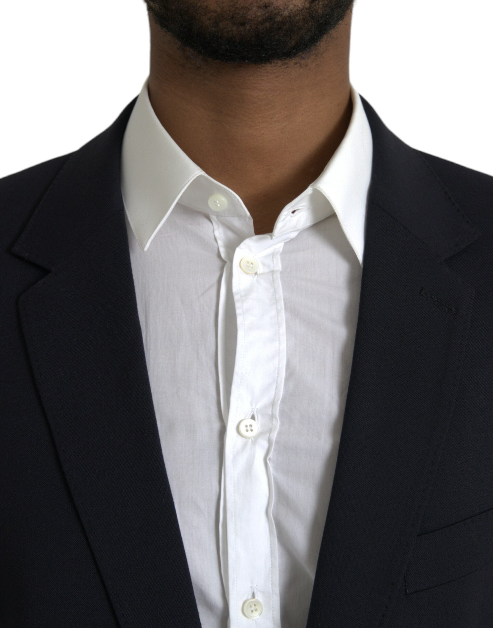 Dolce & Gabbana Dark Blue MARTINI Single Breasted Coat Blazer