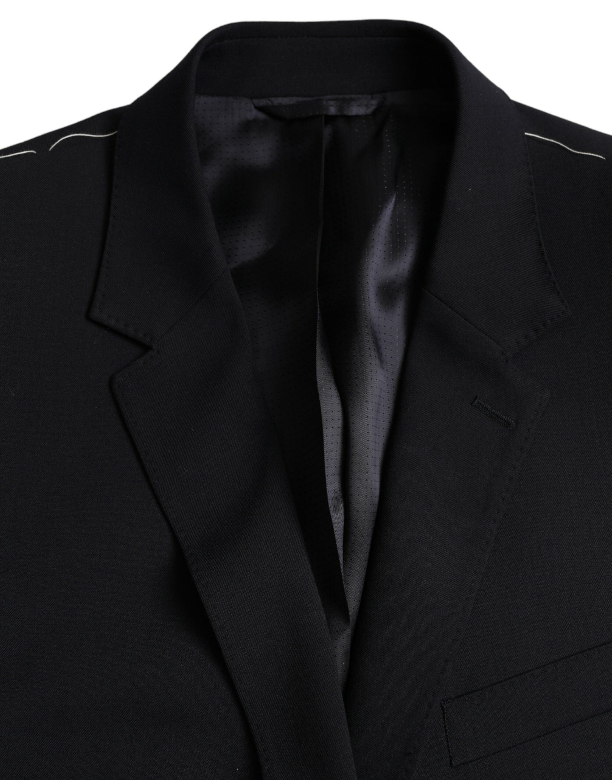 Dolce & Gabbana Dark Blue MARTINI Single Breasted Coat Blazer