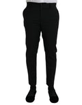 Dolce & Gabbana Black Wool SlimFit Dress Formal Pants