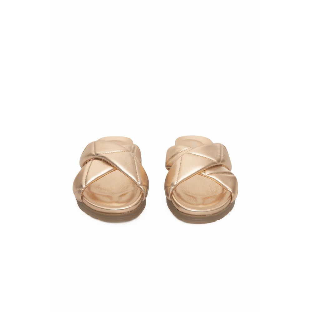 Cerruti 1881 Beige Lambskin Women Sandal