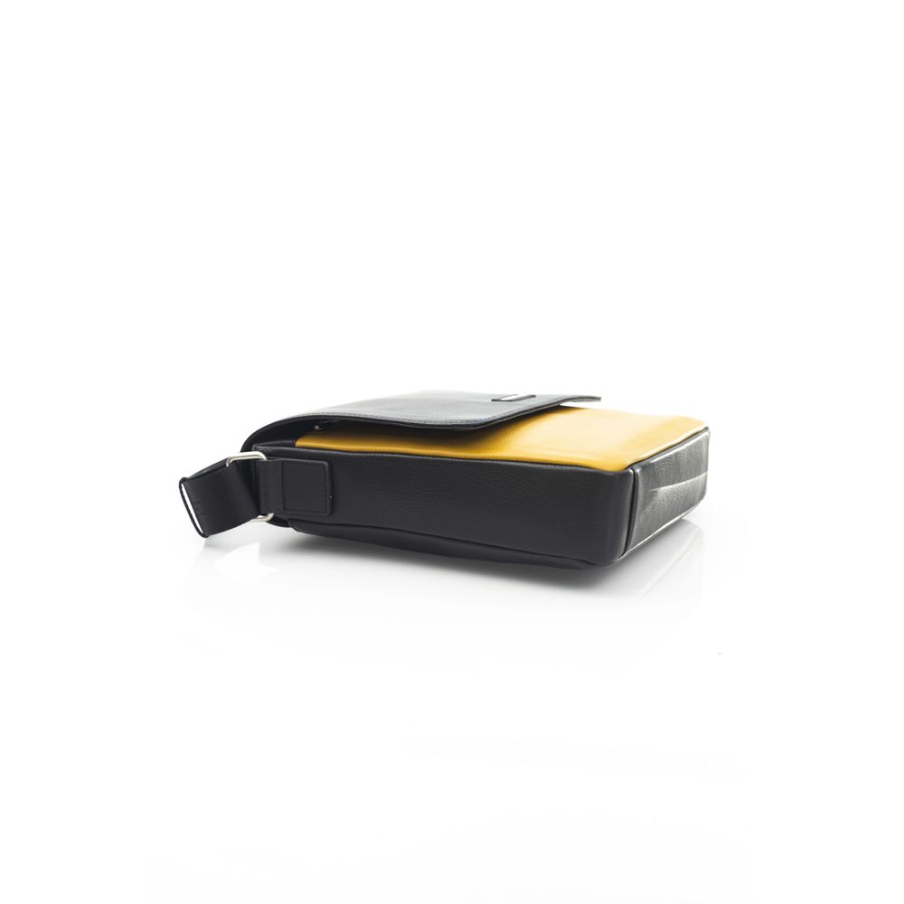 Cerruti 1881 Yellow Leather Men Crossbody Bag