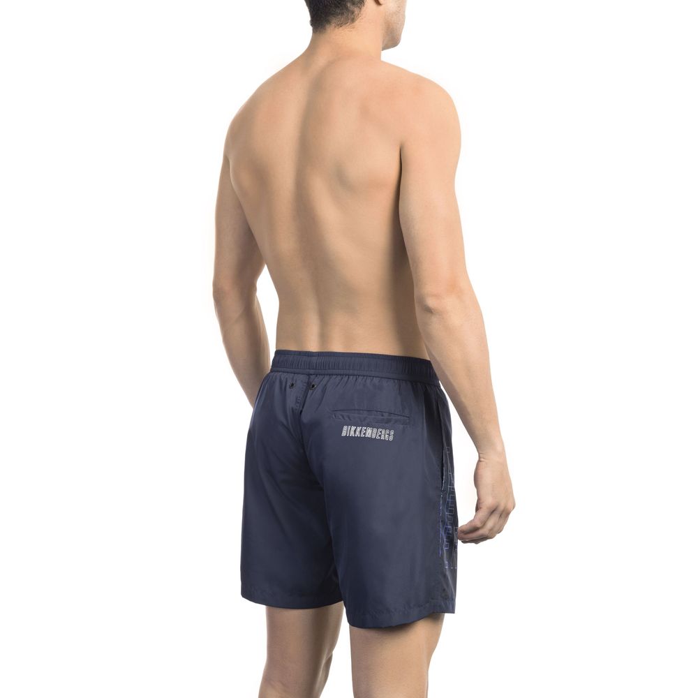 Bikkembergs Light Blue Polyester Men Swimsuit