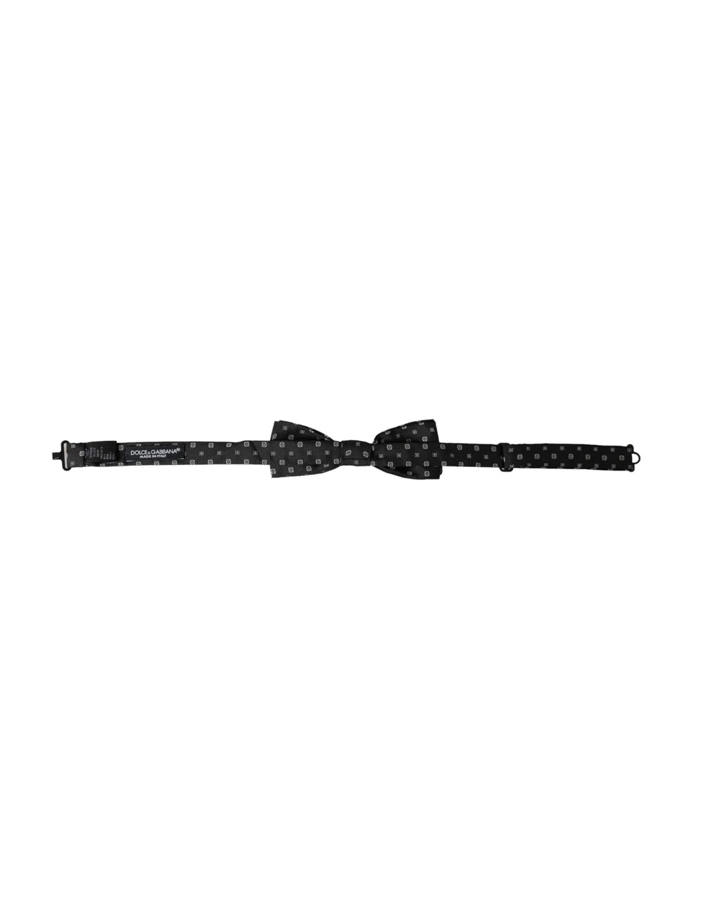Dolce & Gabbana Dark Gray Silk Fantasy Adjustable Neck Men Papillon Bow Tie