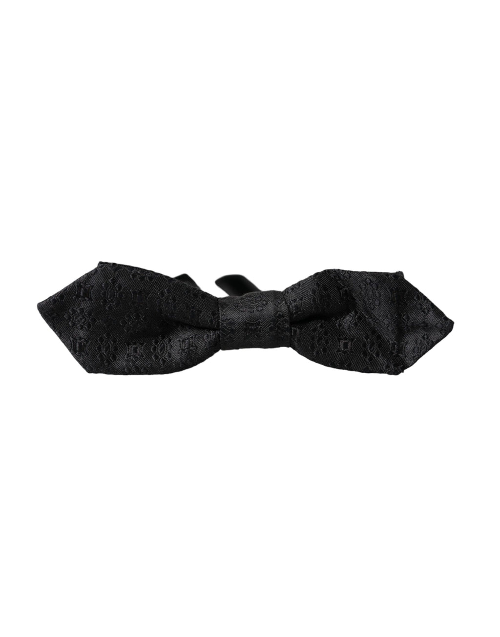 Dolce & Gabbana Dark Gray Silk Fantasy Adjustable Neck Men Bow Tie