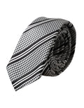 Dolce & Gabbana Dark Gray White Stripes Silk Adjustable Tie