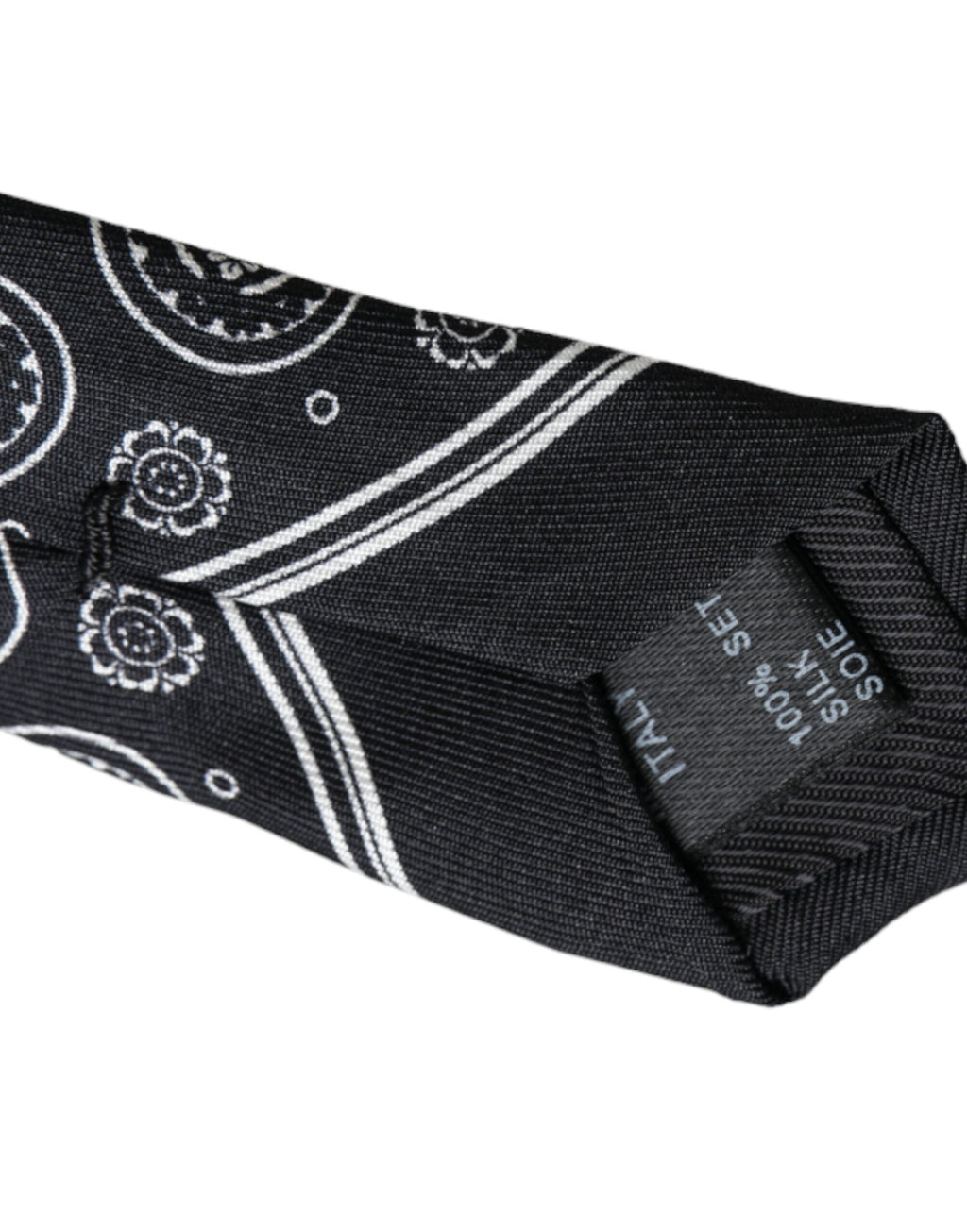 Dolce & Gabbana Dark Gray Patterned 100%Silk Adjustable Tie