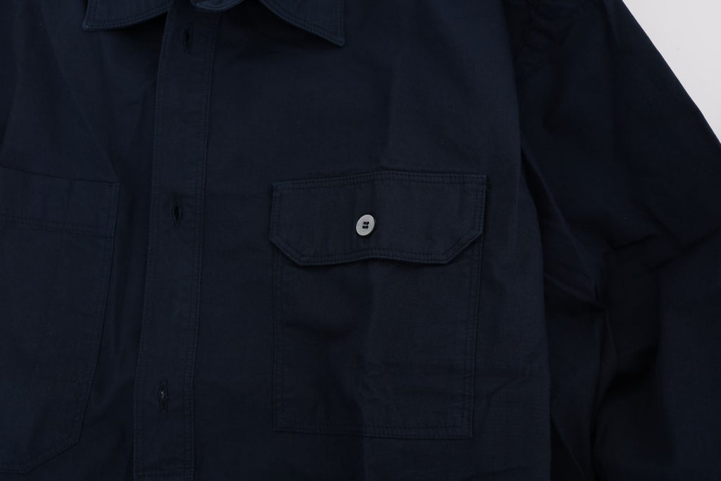John Galliano Blue Casual Cotton Long Sleeve Shirt
