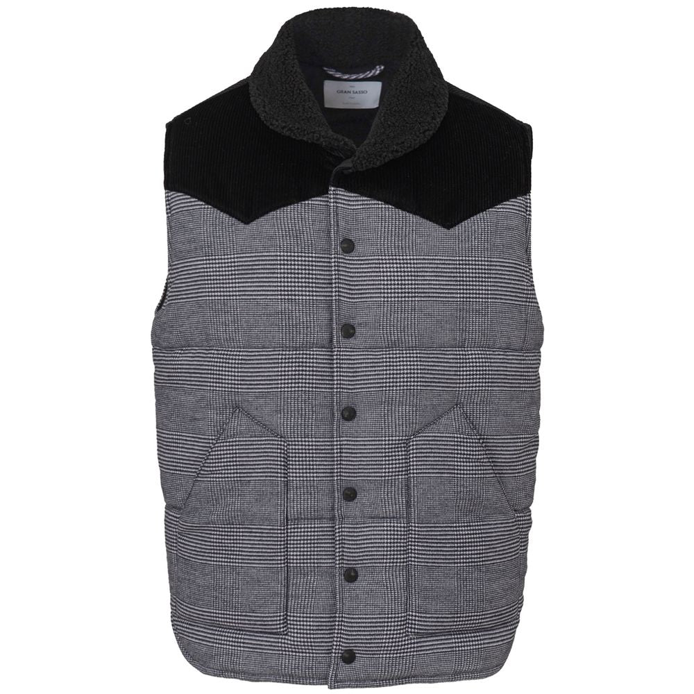 Gran Sasso Gray Cotton Sleeveless Jacket