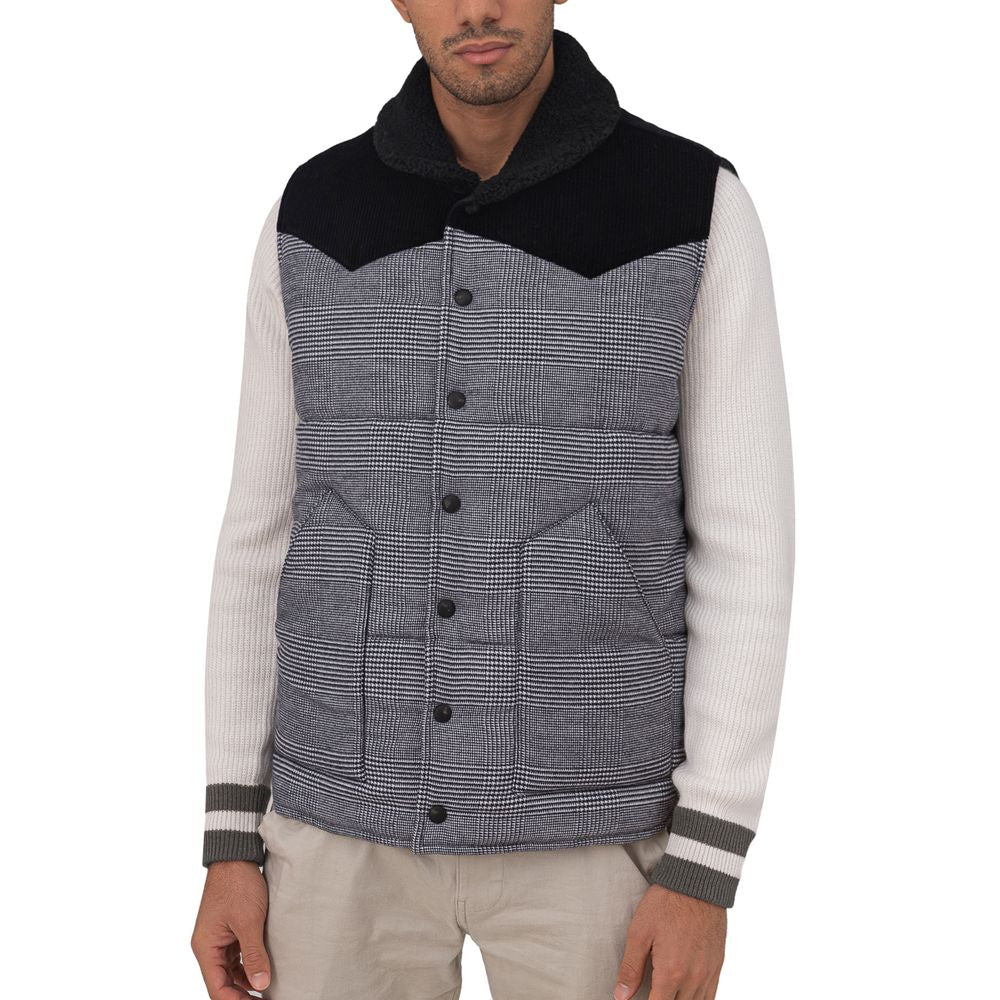 Gran Sasso Gray Cotton Sleeveless Jacket