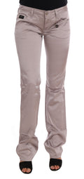 Costume National Beige Cotton Slim Fit Jeans