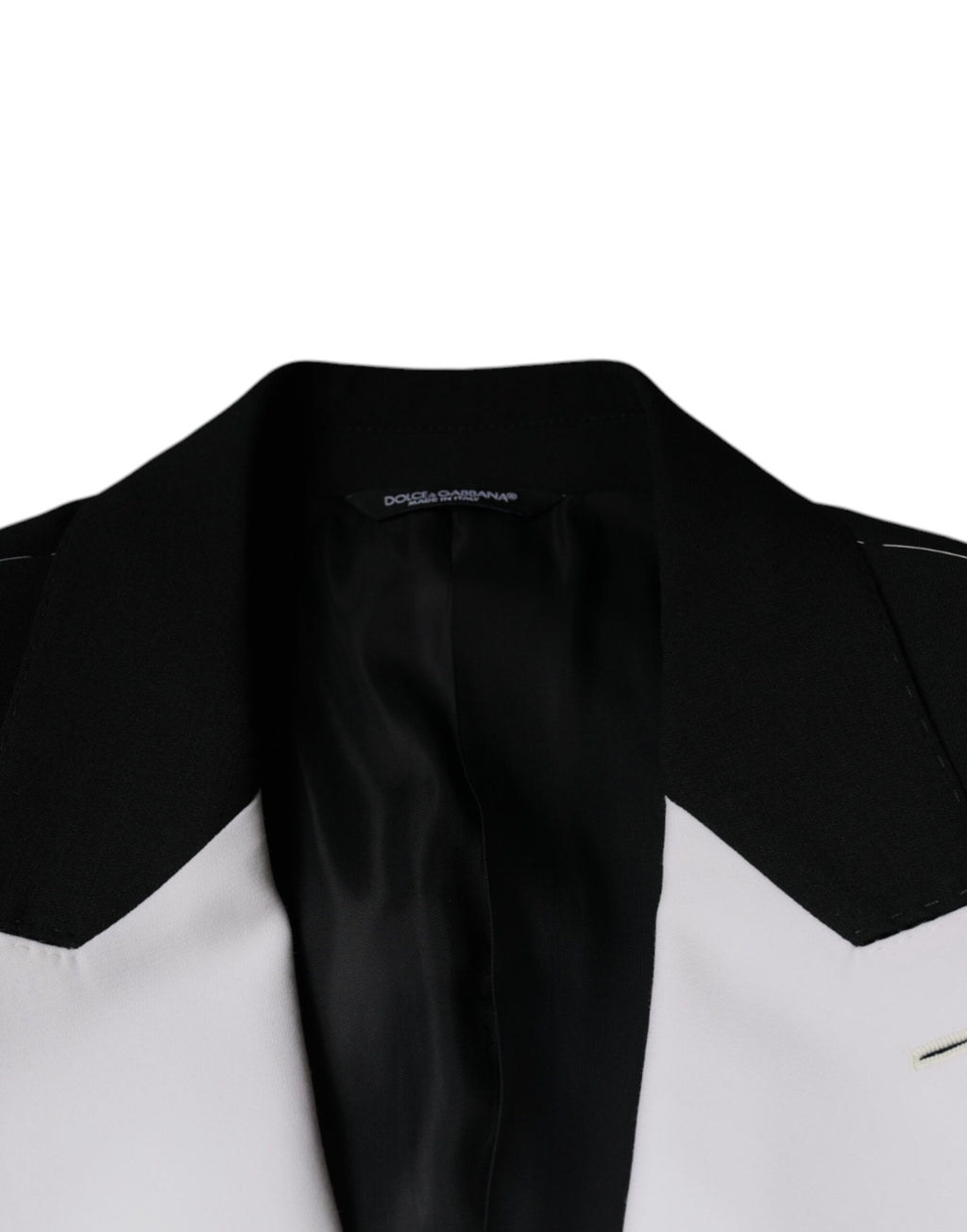 Dolce & Gabbana Dark Gray White Single Breasted Dress Blazer