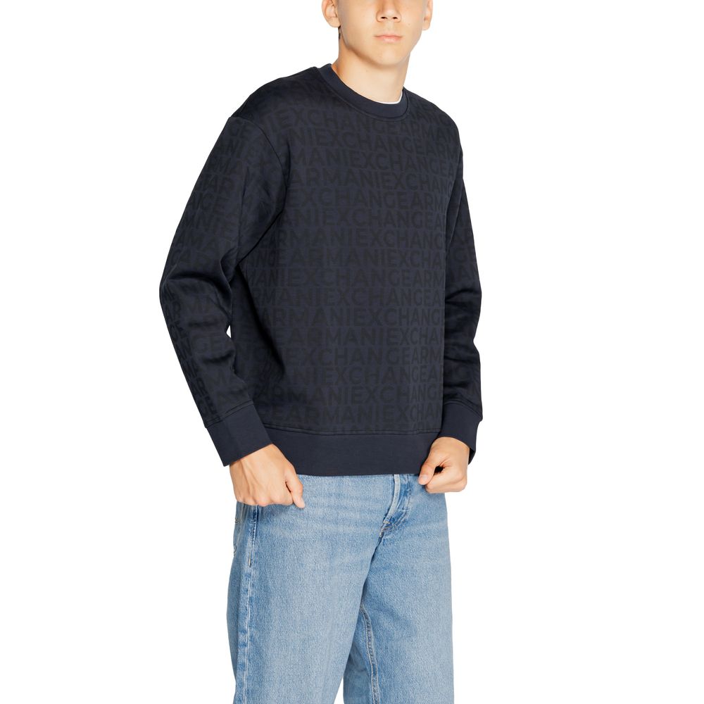 Armani Exchange Blue Cotton Sweatshirt