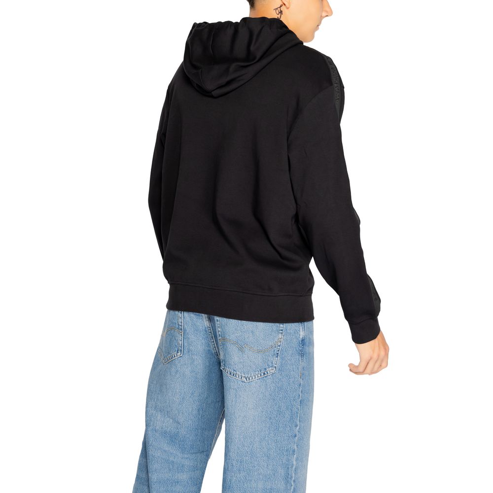 Armani Exchange Black Cotton Hoodie