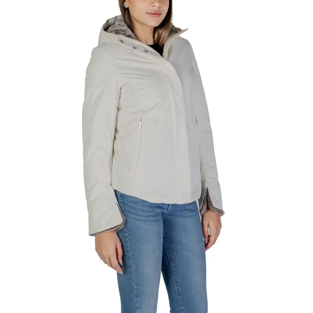 Suns Cream Polyester Coat