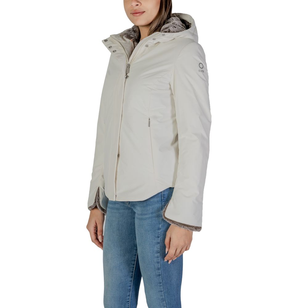 Suns Cream Polyester Coat