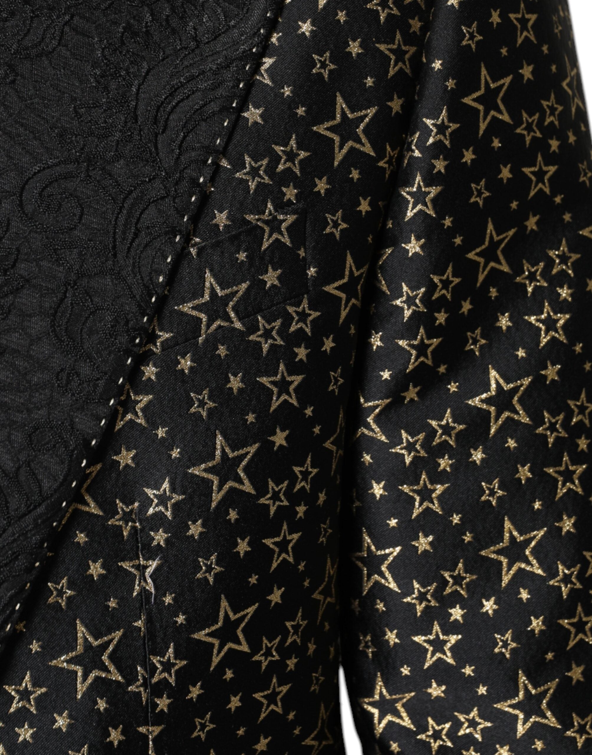 Dolce & Gabbana Dark Gray Stars Jacquard SICILIA 2 Piece Suit
