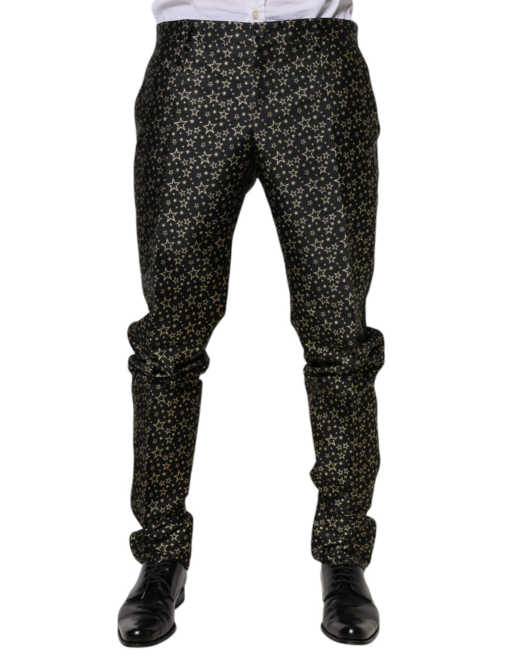 Dolce & Gabbana Dark Gray Stars Jacquard SICILIA 2 Piece Suit