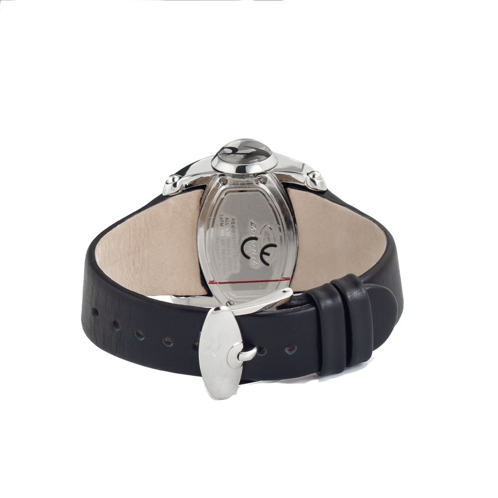 Chronotech Black Leather Dress Watch