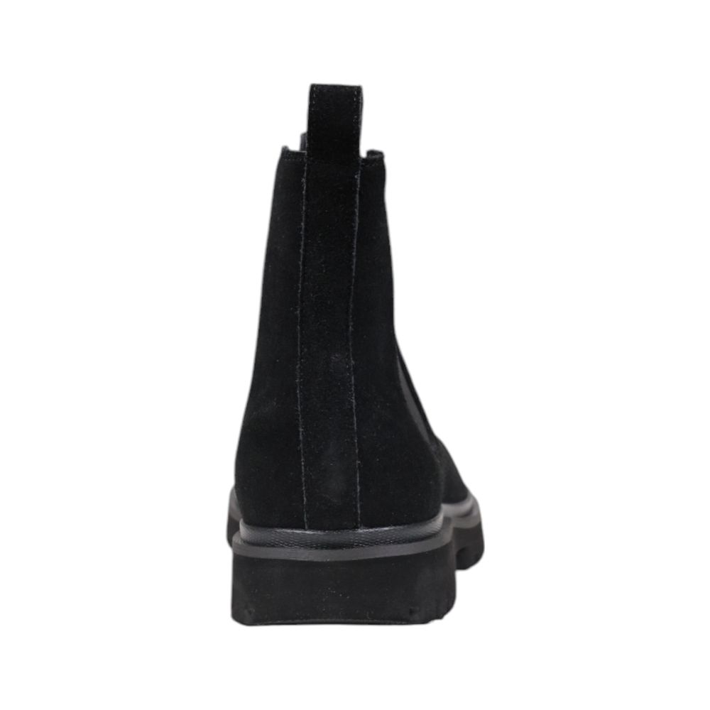 Calvin Klein Jeans Black Suede Leather Chelsea Boots