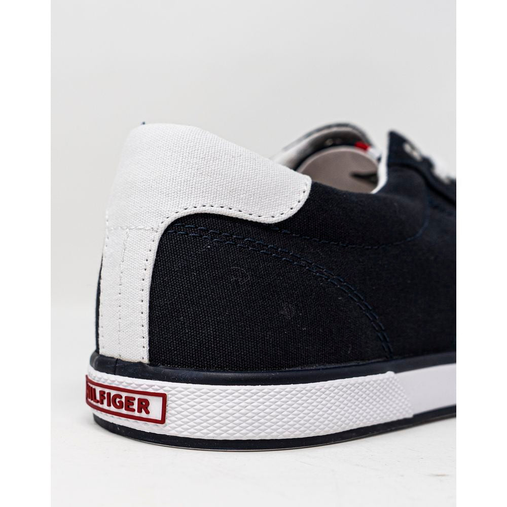 Tommy Hilfiger Blue Cotton Low Top Sneakers