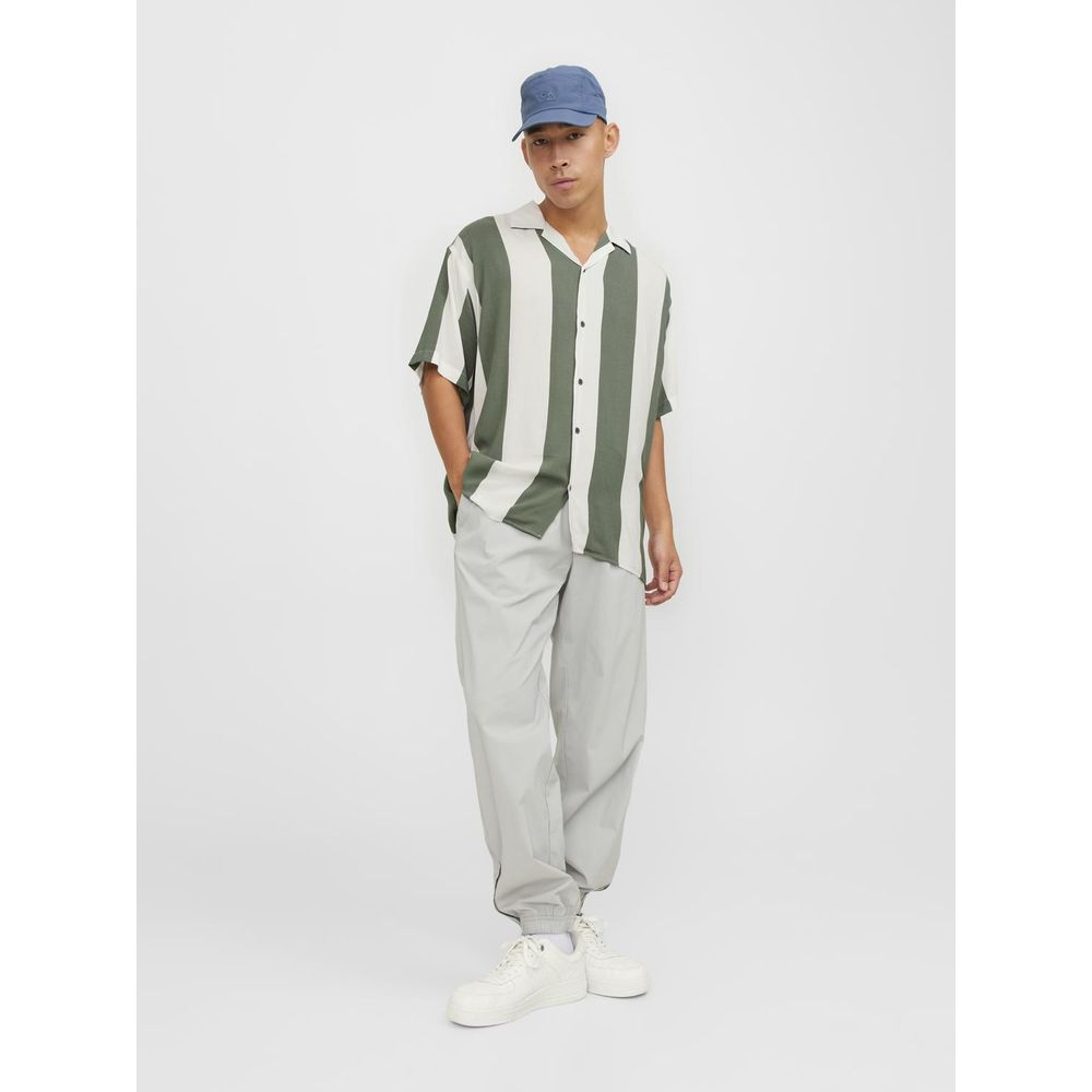 Jack Jones Green Viscose Shortsleeve Shirt