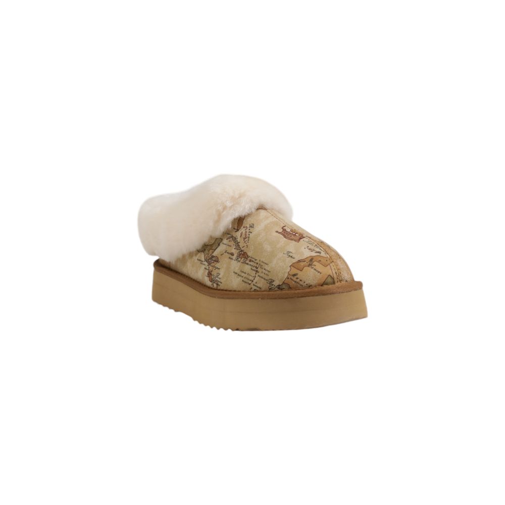 Alviero Martini Prima Classe Beige Fabric Ankle Boots