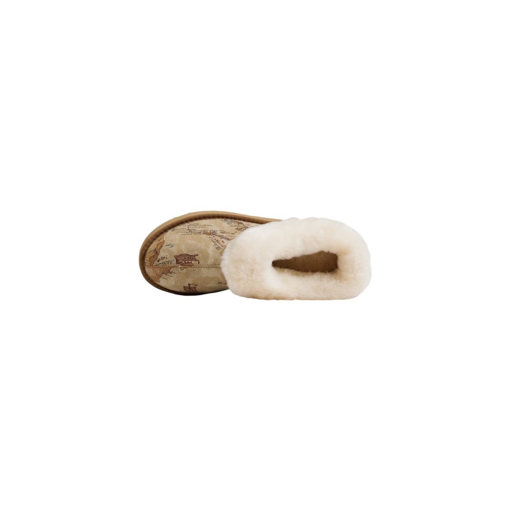 Alviero Martini Prima Classe Beige Fabric Ankle Boots