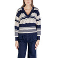 ICHI Blue Recycled Polyester Sweatshirt