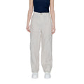 Street One Beige Linen Flared Pants