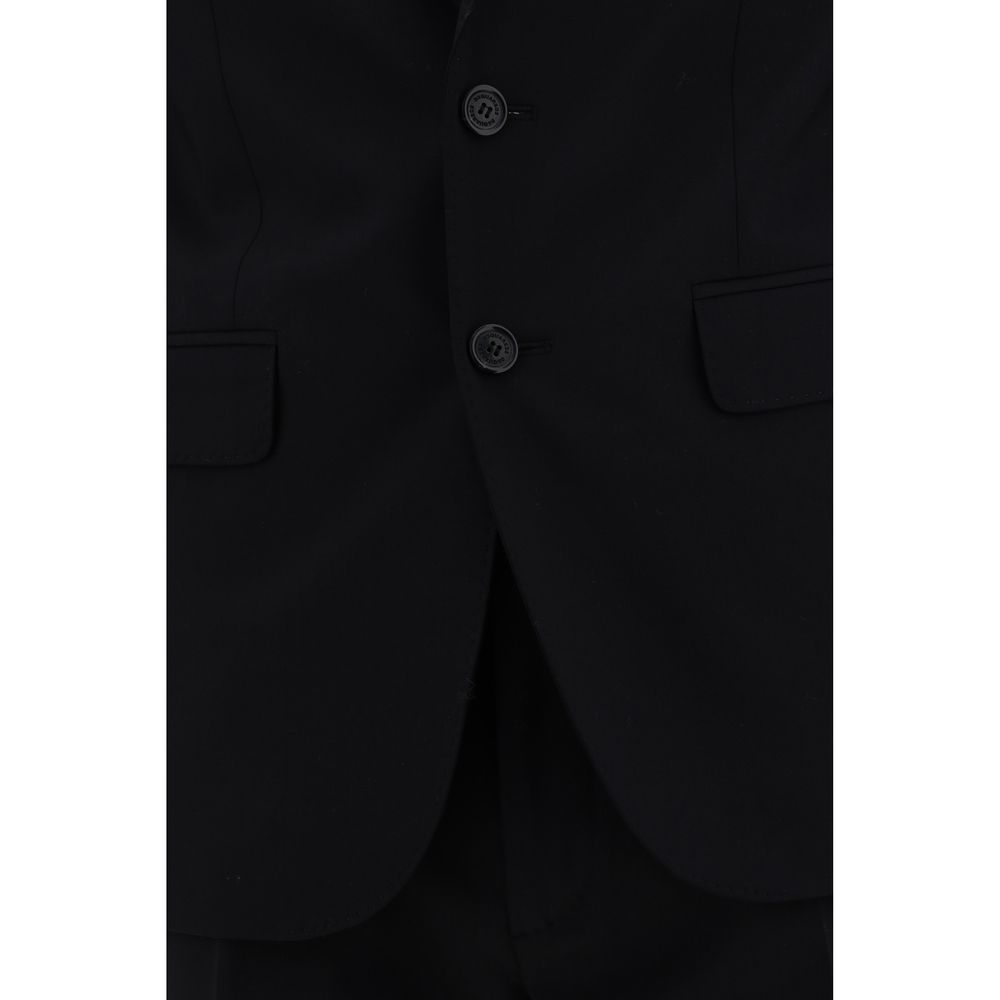 Dsquared² Blue Fleece Wool Two-Piece Suit
