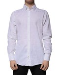 Dolce & Gabbana White Cotton Slim Fit Men MARTINI Dress Shirt