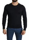 Dolce & Gabbana Black Cashmere Crew Neck Sweatshirt Sweater