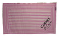 Dolce & Gabbana Pink White Striped Cotton Wrap Shawl Scarf