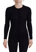 Dolce & Gabbana Black Crewneck Long Sleeves Pullover Sweater