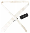 Dolce & Gabbana Off White Satin Silk Classic Men Necktie