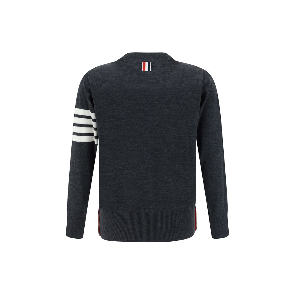 Thom Browne Gray Wool Oves Aries Cardigan