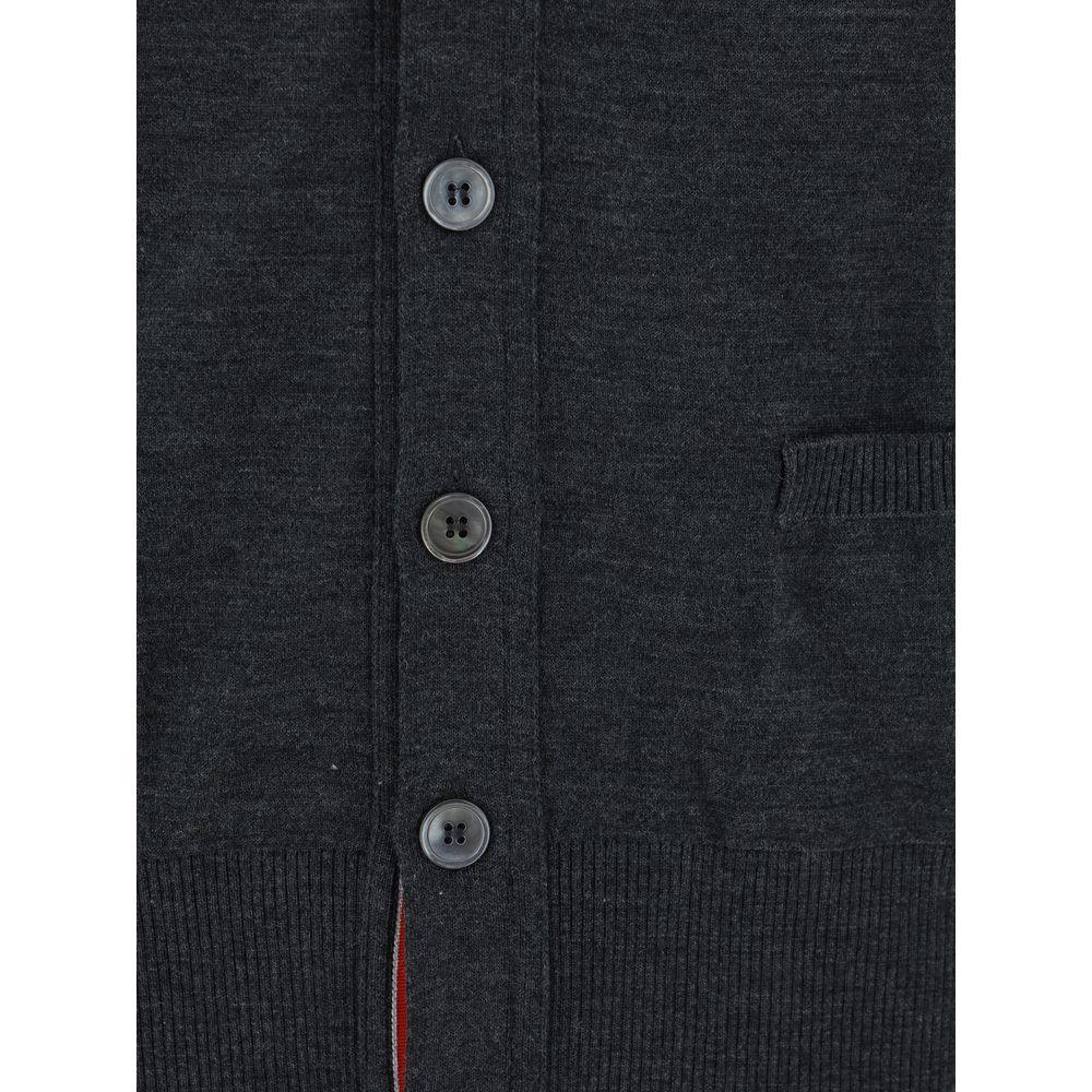 Thom Browne Gray Wool Oves Aries Cardigan