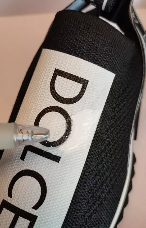 Dolce & Gabbana Black White Slip On Sorrento Sneakers Shoes