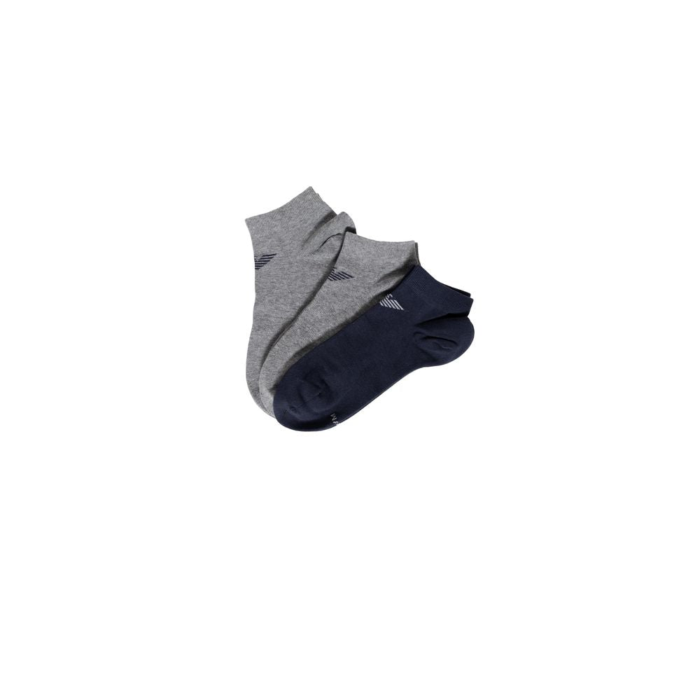 Emporio Armani Underwear Blue Cotton Socks