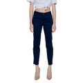 Street One Blue Cotton Casual Pants