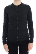 Dolce & Gabbana Gray Wool Button Cardigan Sweater